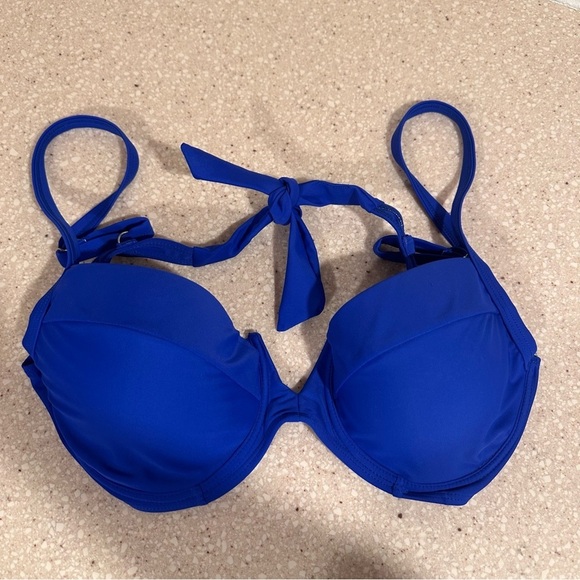 3x25* H2OH Swim Bikini “Posh” Top Electric Blue, Padded, Tie Back Adj. Straps XL - Picture 12 of 14